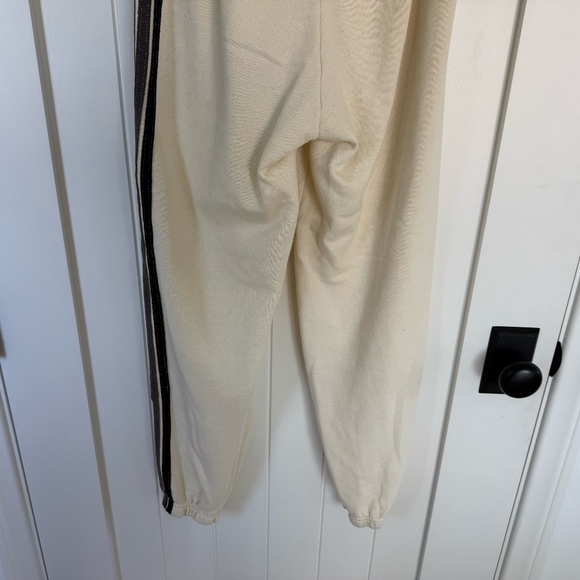 AVIATOR NATION, 5 Stripe Ivory and Grey SWEATPANTS, Med. - Picture 6 of 6